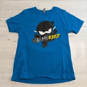 Ninja Kidz blue short sleeve shirt size 8
